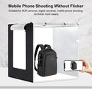 PULUZ 80cm Folding Portable 80W 9050LM White Light Photo Lighting Studio Shooting Tent Box Kit with 3 Colors (Black, White, Orange) Backdrops(US Plug)