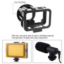 PULUZ for GoPro HERO10 Black / HERO9 Black Thin Housing Shell CNC Aluminum Alloy Protective Cage with Insurance Frame & 52mm UV Lens(Black)