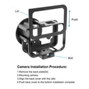 PULUZ for GoPro HERO10 Black / HERO9 Black Thin Housing Shell CNC Aluminum Alloy Protective Cage with Insurance Frame & 52mm UV Lens(Black)