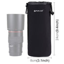 PULUZ Neoprene SLR Camera Lens Carrying Bag with Hook for Canon / Nikon / Sony Cameras, Size XXL: 24cm x 8cm