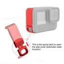 PULUZ Metal Battery Side Interface Cover for GoPro HERO10 Black / HERO9 Black(Red)