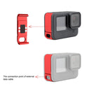 PULUZ Metal Battery Side Interface Cover for GoPro HERO10 Black / HERO9 Black(Red)
