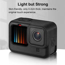 PULUZ for GoPro HERO10 Black / HERO9 Black Silicone Protective Case Cover with Wrist Strap & Lens Cover(Black)