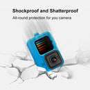 PULUZ for GoPro HERO10 Black / HERO9 Black Silicone Protective Case Cover with Wrist Strap & Lens Cover(Blue)
