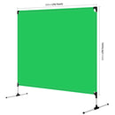 PULUZ 2 x 2m Photo Studio Background Green Nylon Lycra Backdrops Cutout Picture Backdrop Bracket Stand(Green)