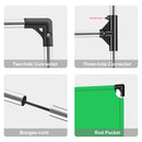 PULUZ 2 x 2m Photo Studio Background Green Nylon Lycra Backdrops Cutout Picture Backdrop Bracket Stand(Green)