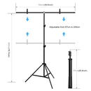 PULUZ 1x2m T-Shape Photo Studio Background Support Stand Backdrop Crossbar Bracket Kit with Clips(Green)