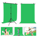 PULUZ 1x2m T-Shape Photo Studio Background Support Stand Backdrop Crossbar Bracket Kit with Clips(Green)
