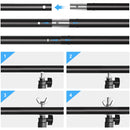 PULUZ 2x2m T-Shape Photo Studio Background Support Stand Backdrop Crossbar Bracket Kit with Clips(Green)
