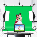 PULUZ 2x2m T-Shape Photo Studio Background Support Stand Backdrop Crossbar Bracket Kit with Clips(Green)