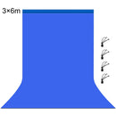 PULUZ 3m x 6m Photography Background 120g Thickness Photo Studio Background Cloth Backdrop(Blue)