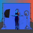 PULUZ 2m x 2m Photography Background 120g Thickness Photo Studio Background Cloth Backdrop(Blue)