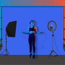 PULUZ 3m x 2m Photography Background 120g Thickness Photo Studio Background Cloth Backdrop(Blue)