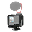 PULUZ For GoPro HERO10 Black / HERO9 Black ABS Plastic Border Frame Mount Protective Case with Buckle Basic Mount & Screw (Black)