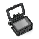 PULUZ For GoPro HERO10 Black / HERO9 Black ABS Plastic Border Frame Mount Protective Case with Buckle Basic Mount & Screw (Black)