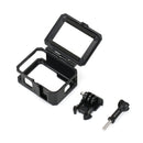 PULUZ For GoPro HERO10 Black / HERO9 Black ABS Plastic Border Frame Mount Protective Case with Buckle Basic Mount & Screw (Black)