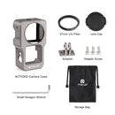 PULUZ CNC Aluminum Alloy Cage for DJI Action 2(Titanium Color)