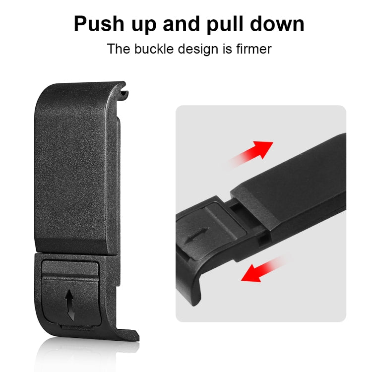 PULUZ POM Plastic Battery Side Interface Cover for GoPro HERO10 Black / HERO9 Black (Black)