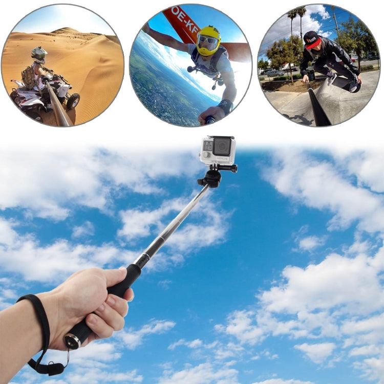 PULUZ Extendable Handheld Selfie Monopod for GoPro HERO10 Black / HERO9 Black / HERO8 Black / HERO7 /6 /5 /5 Session /4 Session /4 /3+ /3 /2 /1, Xiaoyi and Other Action Cameras, Length: 22.5-80cm