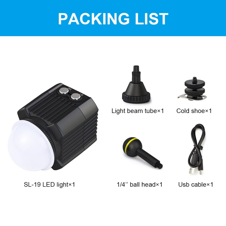PULUZ 60m Underwater LED Photography Fill Light 7.4V/1100mAh Diving Light for GoPro HERO10 Black / HERO9 Black / HERO8 Black / HERO7 /6 /5 /5 Session /4 Session /4 /3+ /3 /2 /1, Insta360 ONE R, DJI Osmo Action and Other Action Cameras(Black)