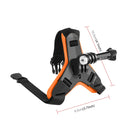 PULUZ Motorcycle Helmet Chin Strap Mount for GoPro, DJI Osmo Action and Other Action Cameras(Orange)