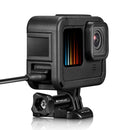 PULUZ Chargeable PA Frame Mount Cage with Cold Shoe Base Slot for Gopro HERO10 / 9 Black(Black)