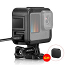 PULUZ Chargeable PA Frame Mount Cage with Cold Shoe Base Slot for Gopro HERO10 / 9 Black(Black)