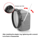 PULUZ 52mm CPL + UV Lens Filter with Adapter Ring for GoPro Hero11 Black / HERO10 Black / HERO9 Black(Black)