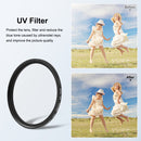 PULUZ 52mm CPL + UV Lens Filter with Adapter Ring for GoPro Hero11 Black / HERO10 Black / HERO9 Black(Black)