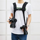 PULUZ Quick Release Double Shoulder Harness Soft Pad Decompression Foam Strap Belt for DSLR Digital Cameras