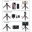 PULUZ Desk Plastic Tripod Mount with Phone Clamp & Adjusting Tripod Head for Smartphones(Black)
