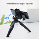 PULUZ Desk Plastic Tripod Mount with Phone Clamp & Adjusting Tripod Head for Smartphones(Black)