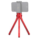 PULUZ Adjustable Aluminum Alloy Mini Tripod Stand Tabletop Tripod for DSLR & Digital Cameras(Red)