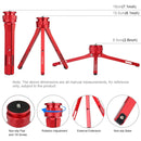 PULUZ Adjustable Aluminum Alloy Mini Tripod Stand Tabletop Tripod for DSLR & Digital Cameras(Red)