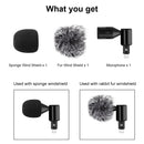 PULUZ USB-C / Type-C Jack Mobile Phone Omnidirectional Condenser Adjustable Microphone, Not for Samsung Series Phones(Black)