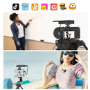 PULUZ Dual-Channel Wireless Microphone System with Transmitter and Receiver for DSLR Cameras and Video Cameras(Black)