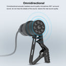 PULUZ USB Clip-on Wired Lapel Mic Recording Microphone Lavalier Silent Condenser Microphone (Black)