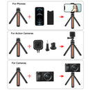 PULUZ Inlaid Wood Desktop Vlogging Live Tripod Holder with Tripod Head (Black)