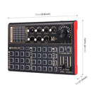 PULUZ Phantom Power OTG Lossless Live Sound Card Recording Sound Mixer, English Version(Black)