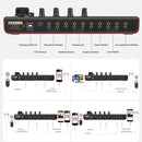 PULUZ Phantom Power OTG Lossless Live Sound Card Recording Sound Mixer, Chinese Version(Black)