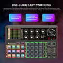 PULUZ Phantom Power OTG Lossless Live Sound Card Recording Sound Mixer, Chinese Version(Black)