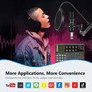 PULUZ Phantom Power OTG Lossless Live Sound Card Recording Sound Mixer, Chinese Version(Black)