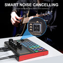 PULUZ Phantom Power OTG Lossless Live Sound Card Recording Sound Mixer, Chinese Version(Black)