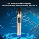 PULUZ UHF Wireless Dynamic Microphone with LED Display(Gold)