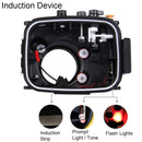 PULUZ 40m Underwater Depth Diving Case Waterproof Camera Housing for Sony A7 / A7S / A7R (FE 28-70mm F3.5-5.6 OSS)(Black)