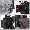 PULUZ 40m Underwater Depth Diving Case Waterproof Camera Housing for Canon G7 X Mark II(Black)