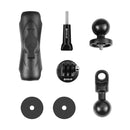 PULUZ Motorcycle Holder Mirror Base Hole Fixed Mount for GoPro and Other Action Cameras(Black)