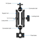 PULUZ Motorcycle Holder Rearview Mirror Fixed Mount for GoPro and Other Action Cameras (Black)