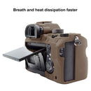 PULUZ Soft Silicone Protective Case for Sony A9 (ILCE-9) / A7 III/ A7R III(Coffee)
