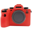 PULUZ Soft Silicone Protective Case for Sony ILCE-9M2/ Alpha 9 II / A92(Red)